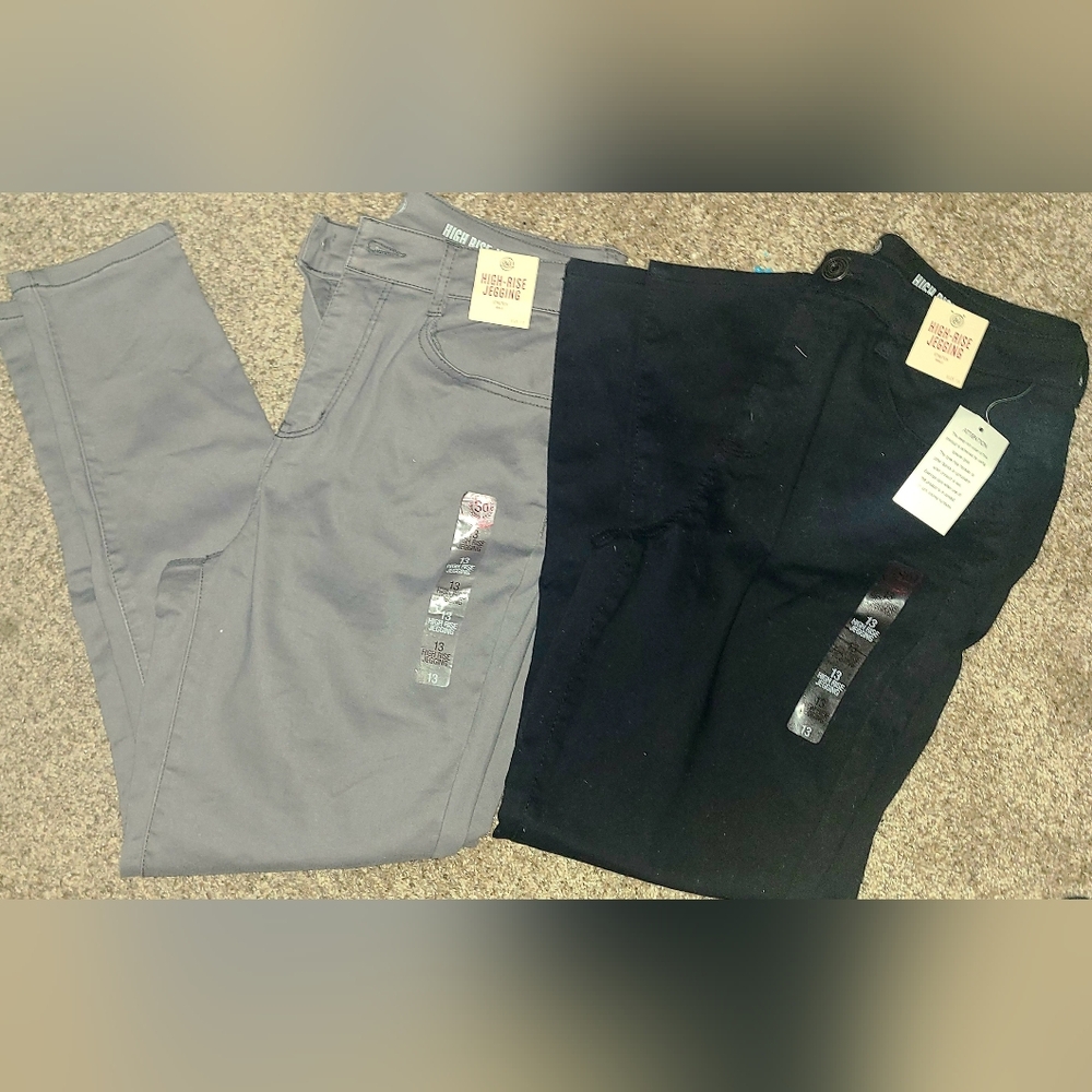 2 Sonoma High-Rise Jeggings in Gray and Black NEW